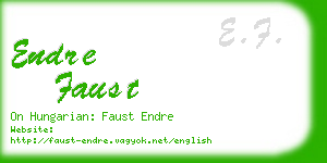 endre faust business card